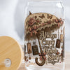 Always Carry a Good Story Glass Cup, Book Lover Iced Coffee Glass, Romance Reader Cup, BookTok Glass Can, Literary Drinkware