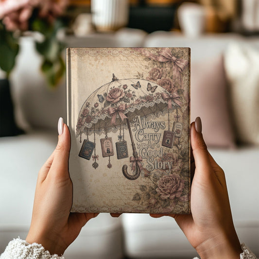 Always Carry a Good Story Journal, Book Lover Notebook, Romance Reader Journal, BookTok Writing Journal, Literary Gift