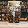 Booked All Day Glass Cup, Book Lover Iced Coffee Glass, Reading Glass Can, BookTok Drinkware, Cozy Reader Glass Cup