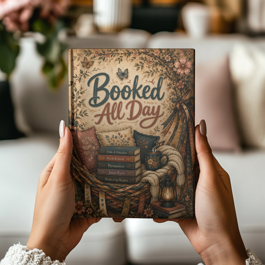 Booked All Day Journal, Book Lover Notebook, Reading Journal, BookTok Writing Journal, Cozy Literary Gift