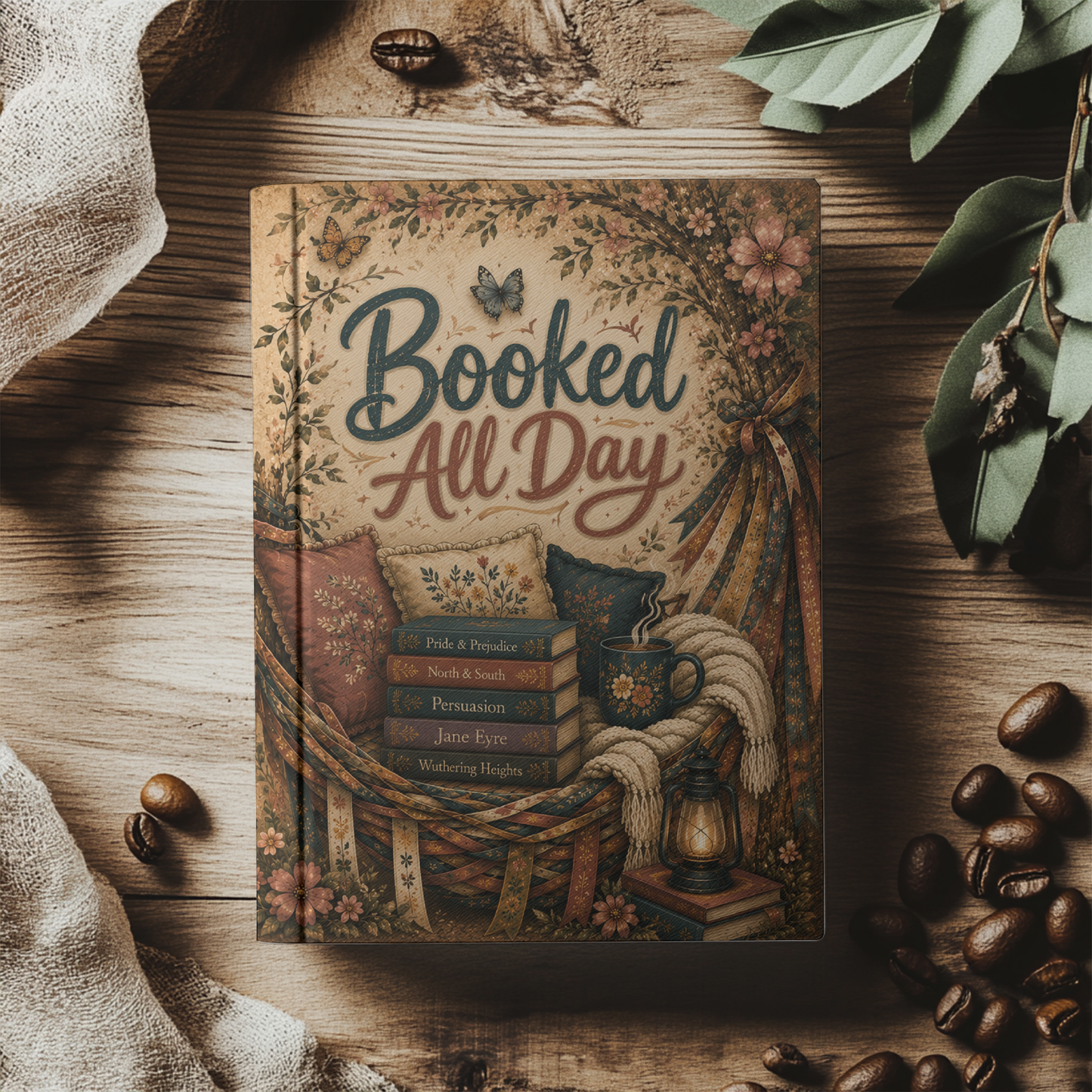 Booked All Day Journal, Book Lover Notebook, Reading Journal, BookTok Writing Journal, Cozy Literary Gift