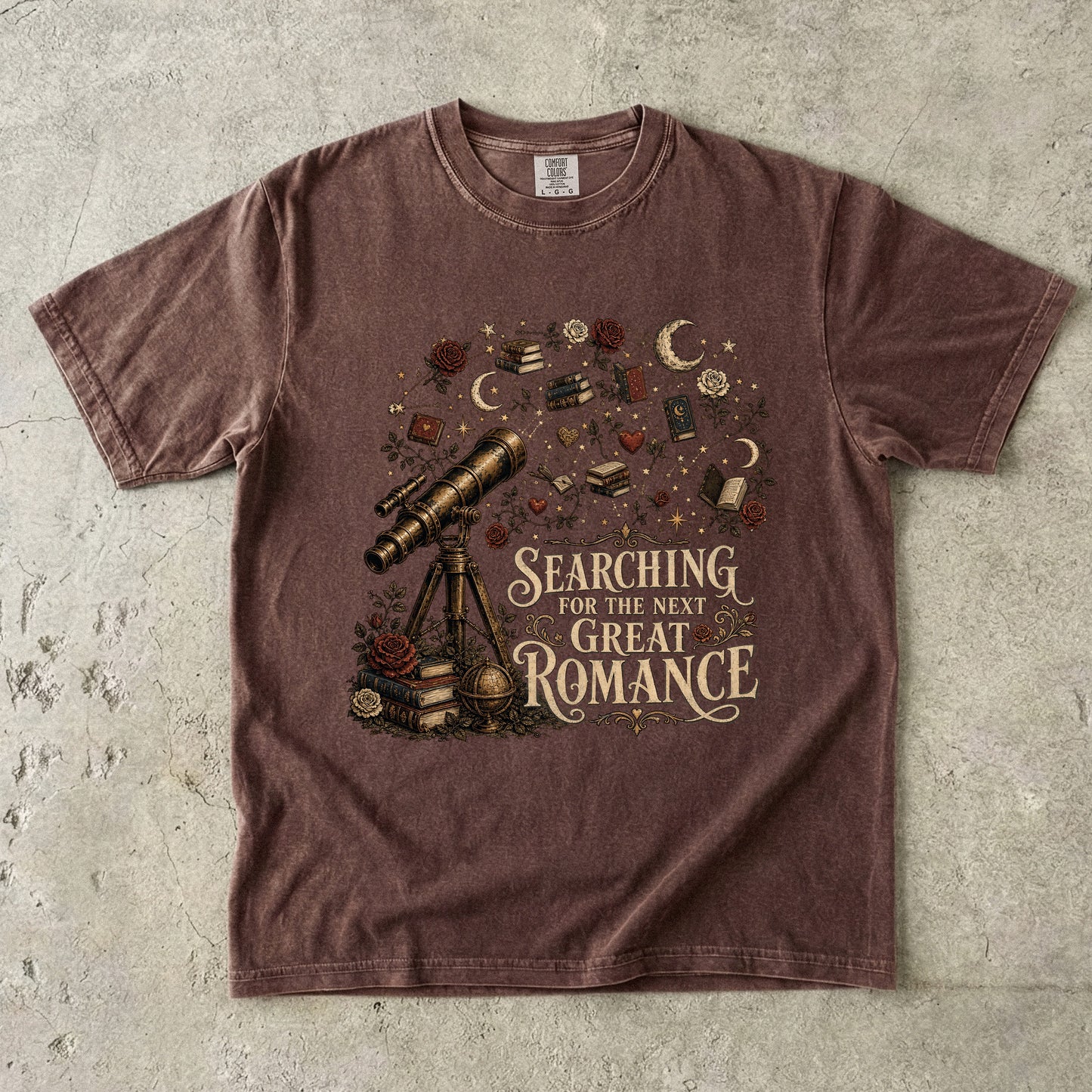 Searching for the Next Great Romance Shirt, Book Lover Graphic Tee, Romance Reader Shirt, BookTok Apparel, Literary Reader Gift