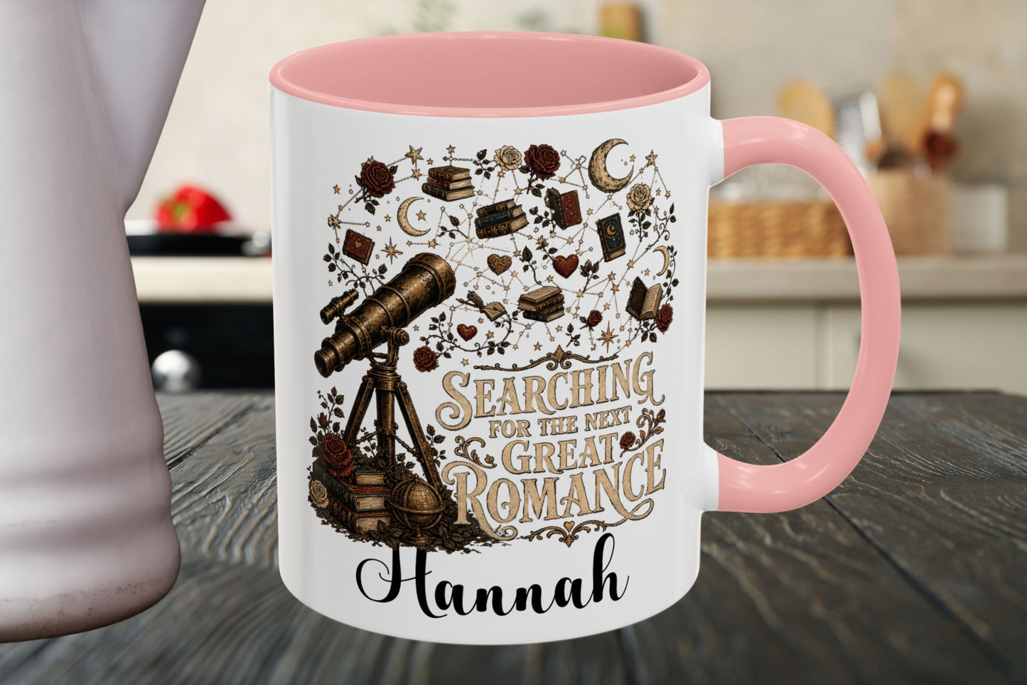 Searching for the Next Great Romance Personalized Mug, Custom Book Lover Coffee Mug, Romance Reader Gift, BookTok Cup