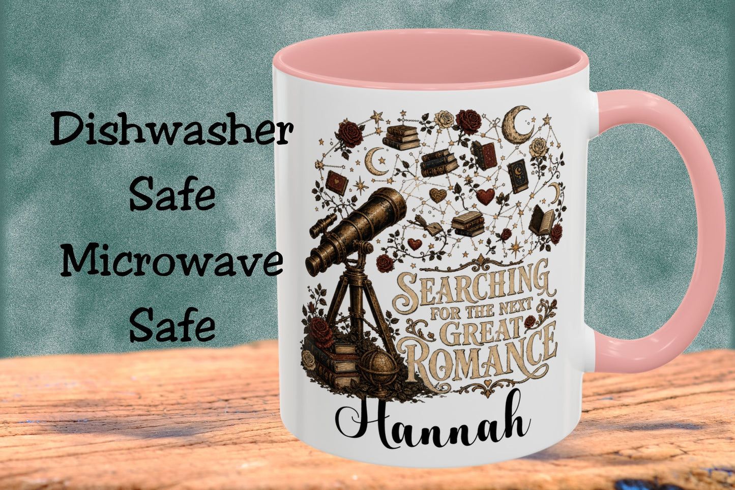 Searching for the Next Great Romance Personalized Mug, Custom Book Lover Coffee Mug, Romance Reader Gift, BookTok Cup