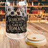 Searching for the Next Great Romance Glass Cup, Book Lover Iced Coffee Glass, Romance Reader Glass Can, BookTok Drinkware