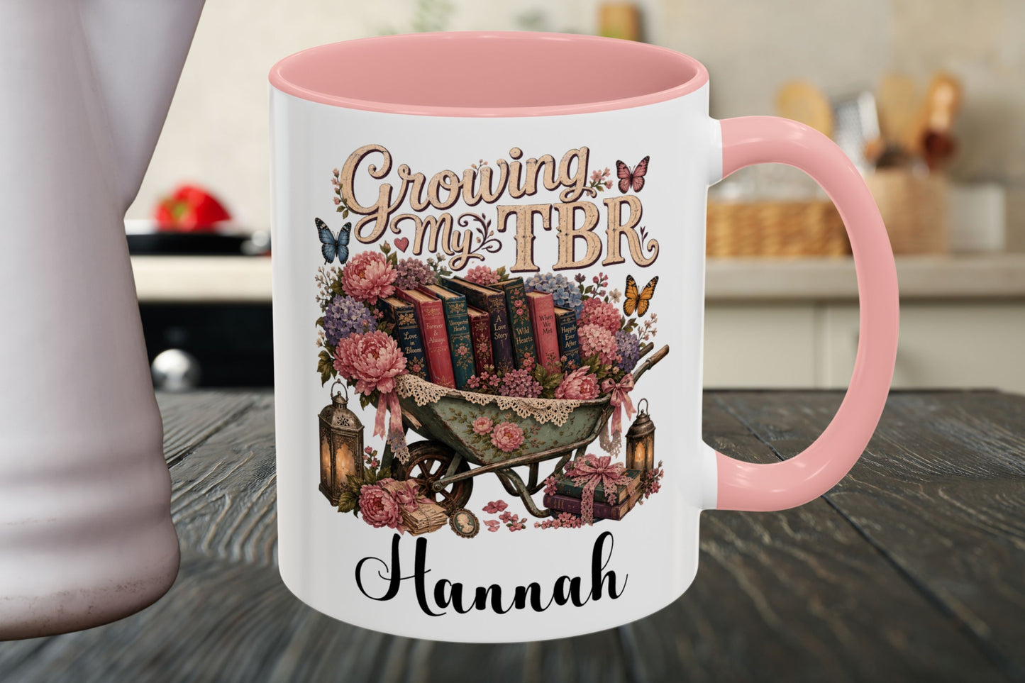 Growing My TBR Personalized Mug, Custom Book Lover Coffee Mug, Romance Reader Gift, BookTok Mug, Literary Coffee Cup