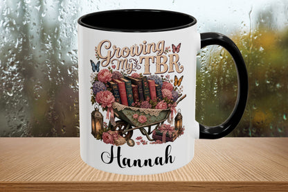 Growing My TBR Personalized Mug, Custom Book Lover Coffee Mug, Romance Reader Gift, BookTok Mug, Literary Coffee Cup