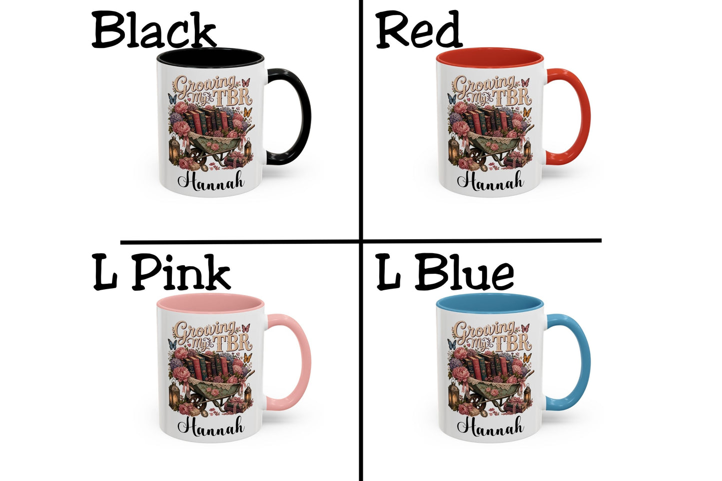 Growing My TBR Personalized Mug, Custom Book Lover Coffee Mug, Romance Reader Gift, BookTok Mug, Literary Coffee Cup