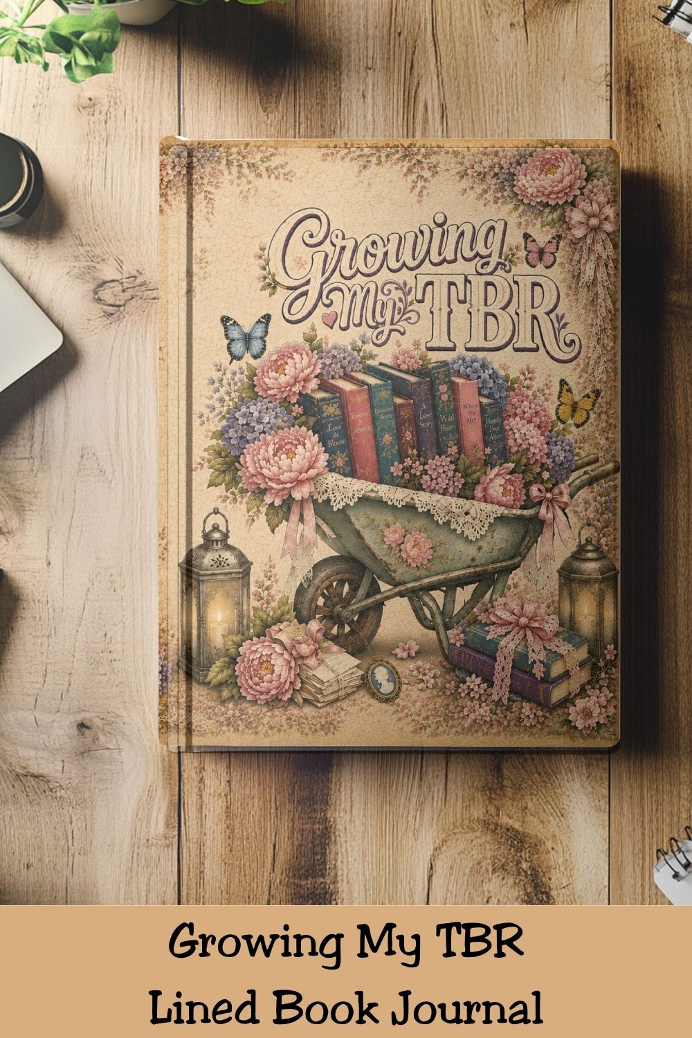 Growing My TBR Journal, Book Lover Notebook, Reading Journal, BookTok Journal, Romance Reader Gift, Literary Notebook