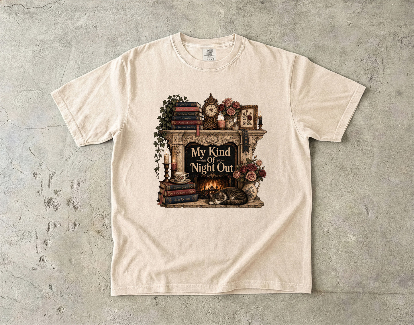 My Kind of Night Out Shirt, Book Lover T-Shirt, Cozy Reading Shirt, Introvert Reader Tee, Bookish Gift for Women