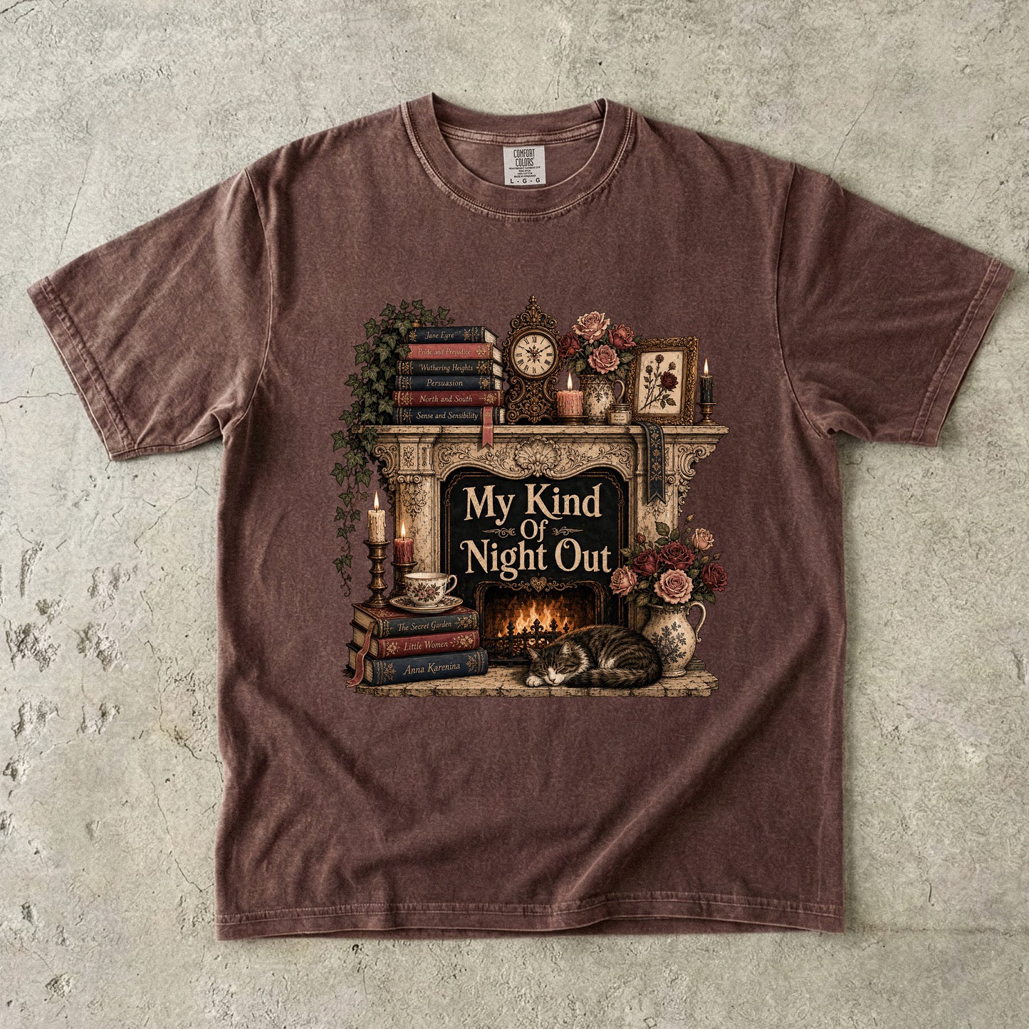 My Kind of Night Out Shirt, Book Lover T-Shirt, Cozy Reading Shirt, Introvert Reader Tee, Bookish Gift for Women