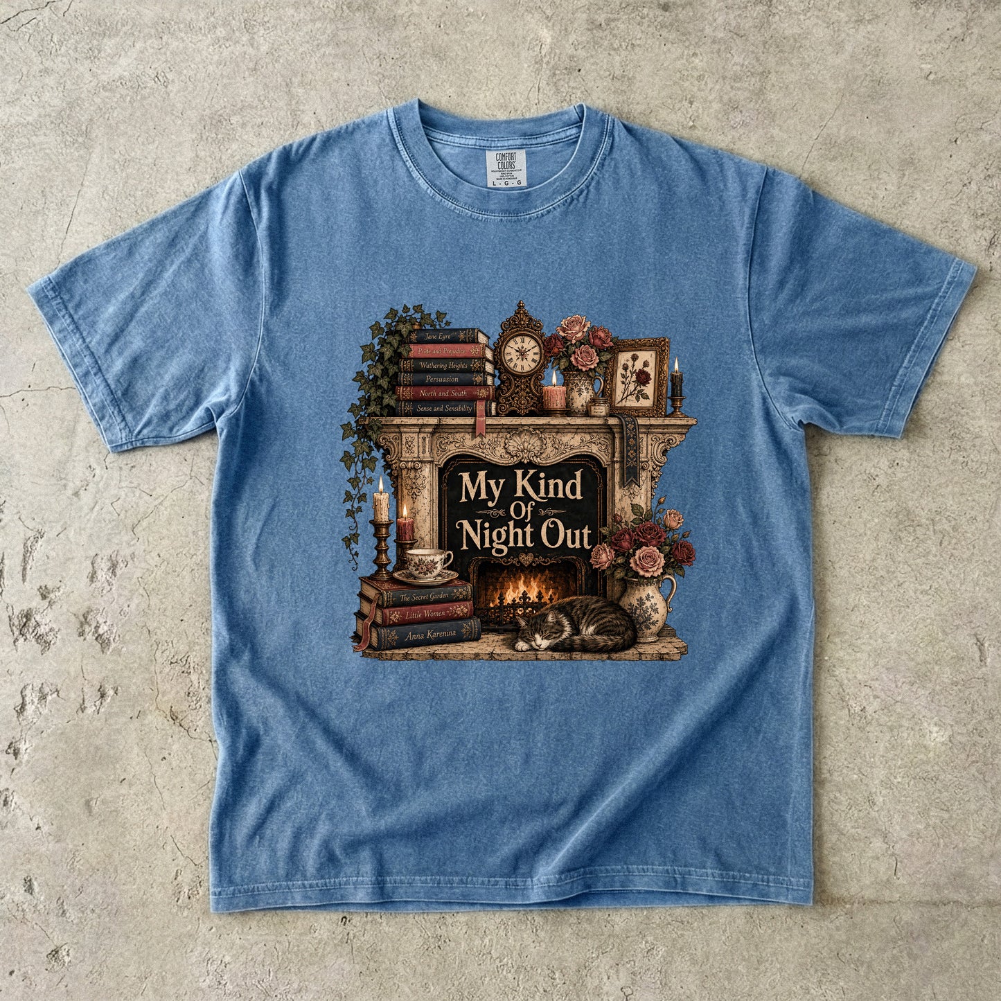 My Kind of Night Out Shirt, Book Lover T-Shirt, Cozy Reading Shirt, Introvert Reader Tee, Bookish Gift for Women