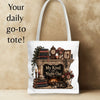 My Kind of Night Out Tote Bag, Book Lover Tote, Cozy Reading Book Bag, Literary Tote, Introvert Reader Gift for Women