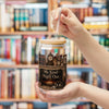 My Kind of Night Out Glass Cup, Book Lover Glass Tumbler, Cozy Reading Cup, Literary Gift for Readers, Bookish Iced Coffee Cup
