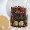 Reading Past My Better Judgment Glass Cup, Book Lover 16 oz Sipper Cup, Romance Reader Gift