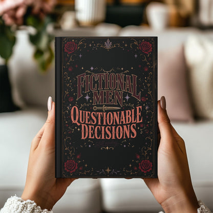 Fictional Men, Questionable Decisions Journal, Romance Reading Journal, Book Lover Notebook, Dark Academia Bookish Gift
