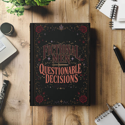 Fictional Men, Questionable Decisions Journal, Romance Reading Journal, Book Lover Notebook, Dark Academia Bookish Gift