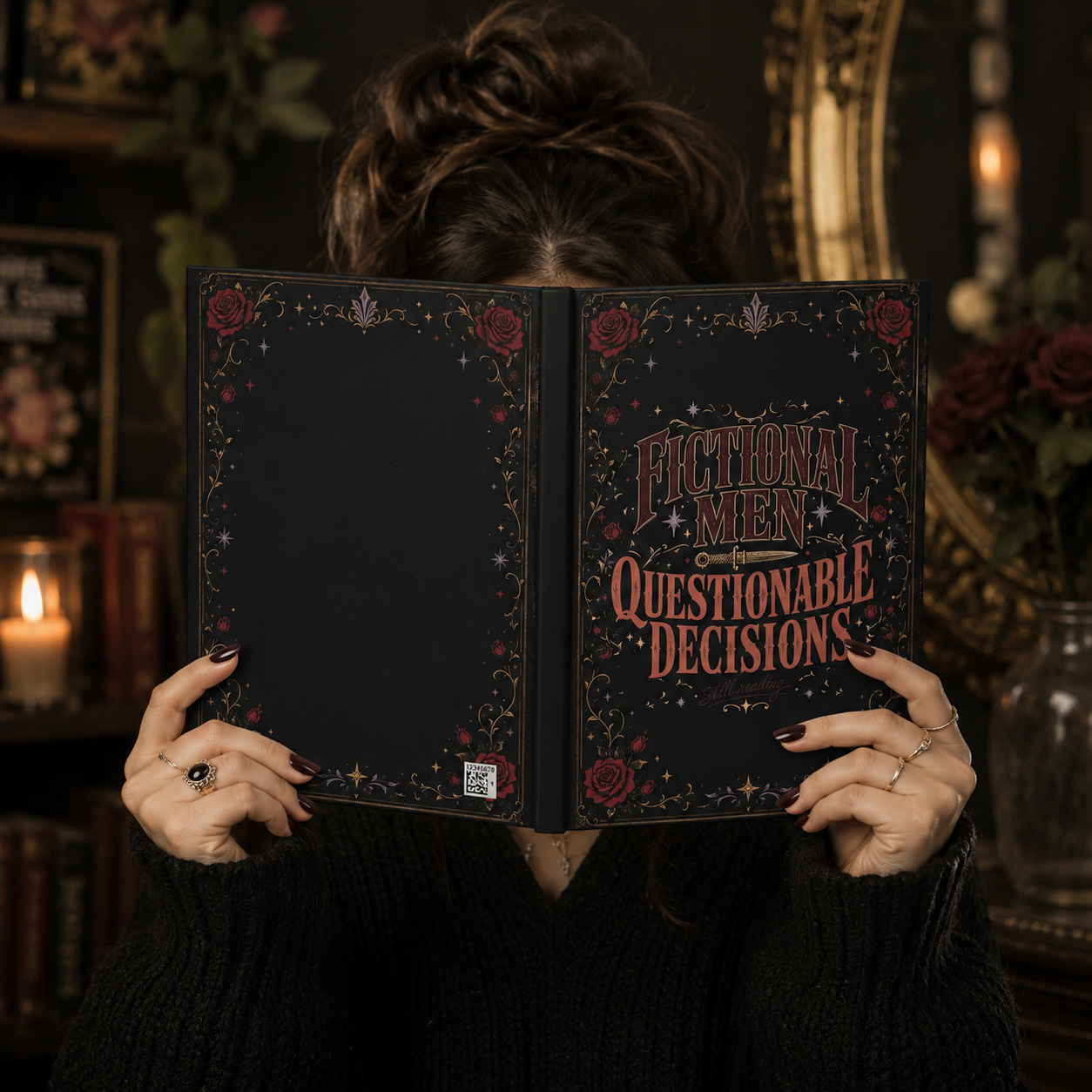 Fictional Men, Questionable Decisions Journal, Romance Reading Journal, Book Lover Notebook, Dark Academia Bookish Gift