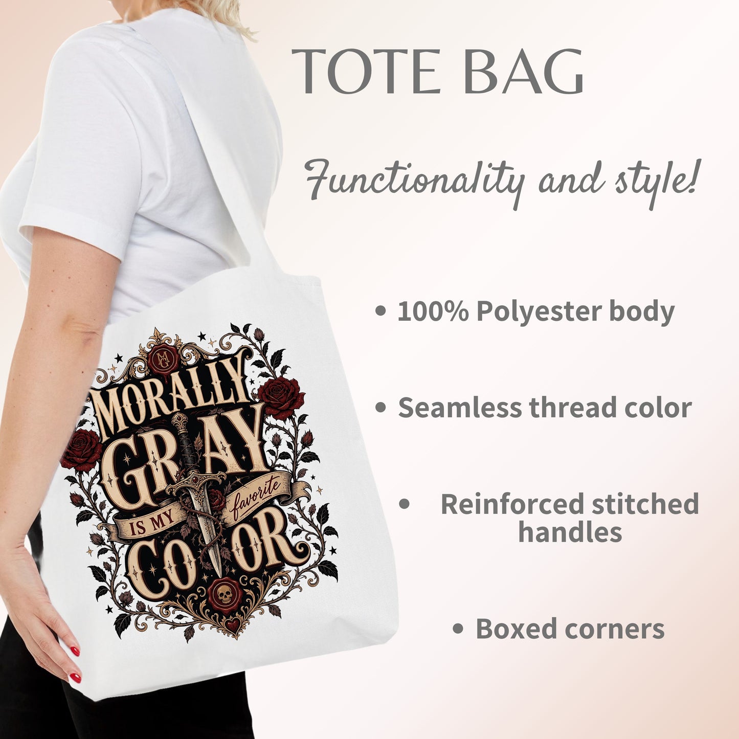 Morally Gray Is My Favorite Color Book Lover Tote Bag