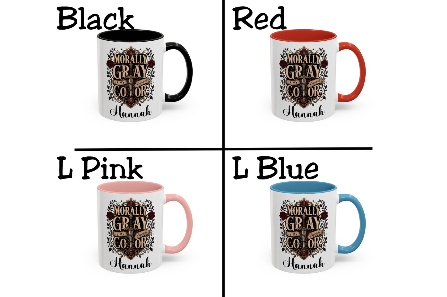 Personalized Morally Gray Is My Favorite Color Book Lover Mug