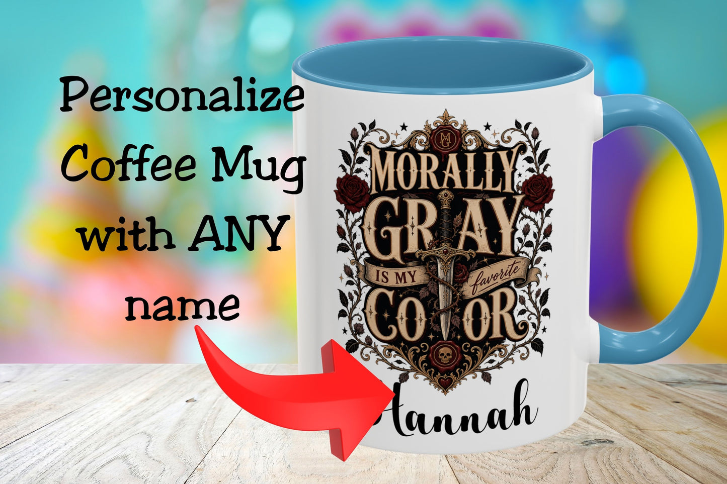 Personalized Morally Gray Is My Favorite Color Book Lover Mug