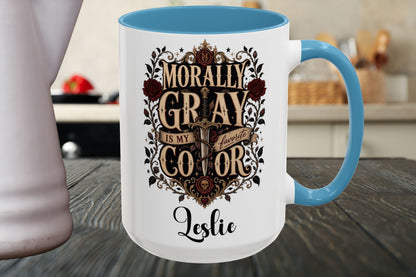 Personalized Morally Gray Is My Favorite Color Book Lover Mug