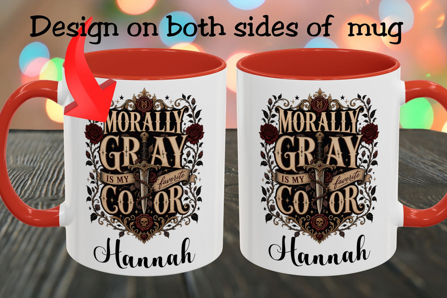 Personalized Morally Gray Is My Favorite Color Book Lover Mug