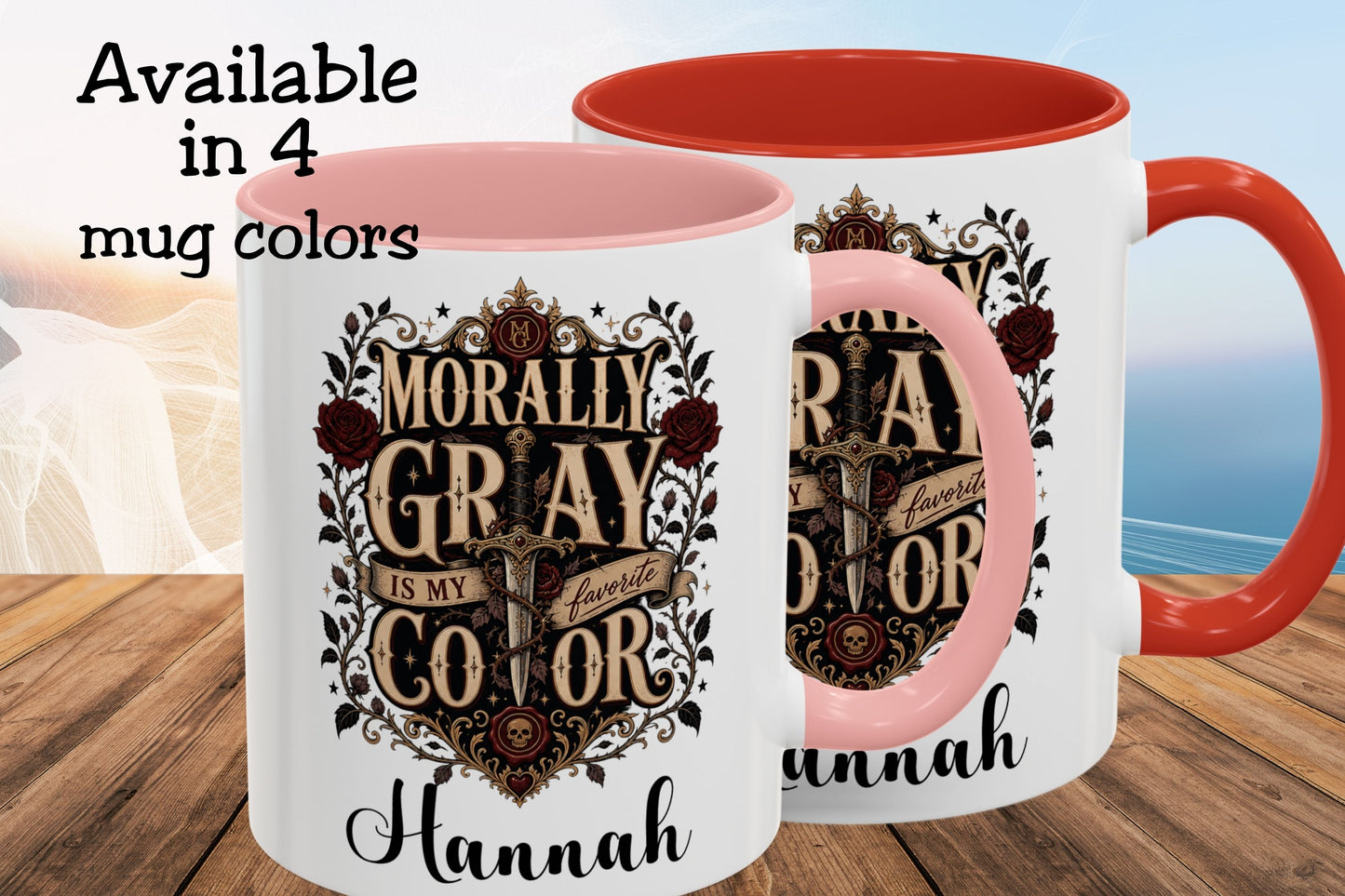 Personalized Morally Gray Is My Favorite Color Book Lover Mug