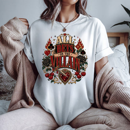 All Bets on the Villain Shirt, Dark Romance Book Lover Tee, Villain Era Graphic Shirt, BookTok Reader Gift