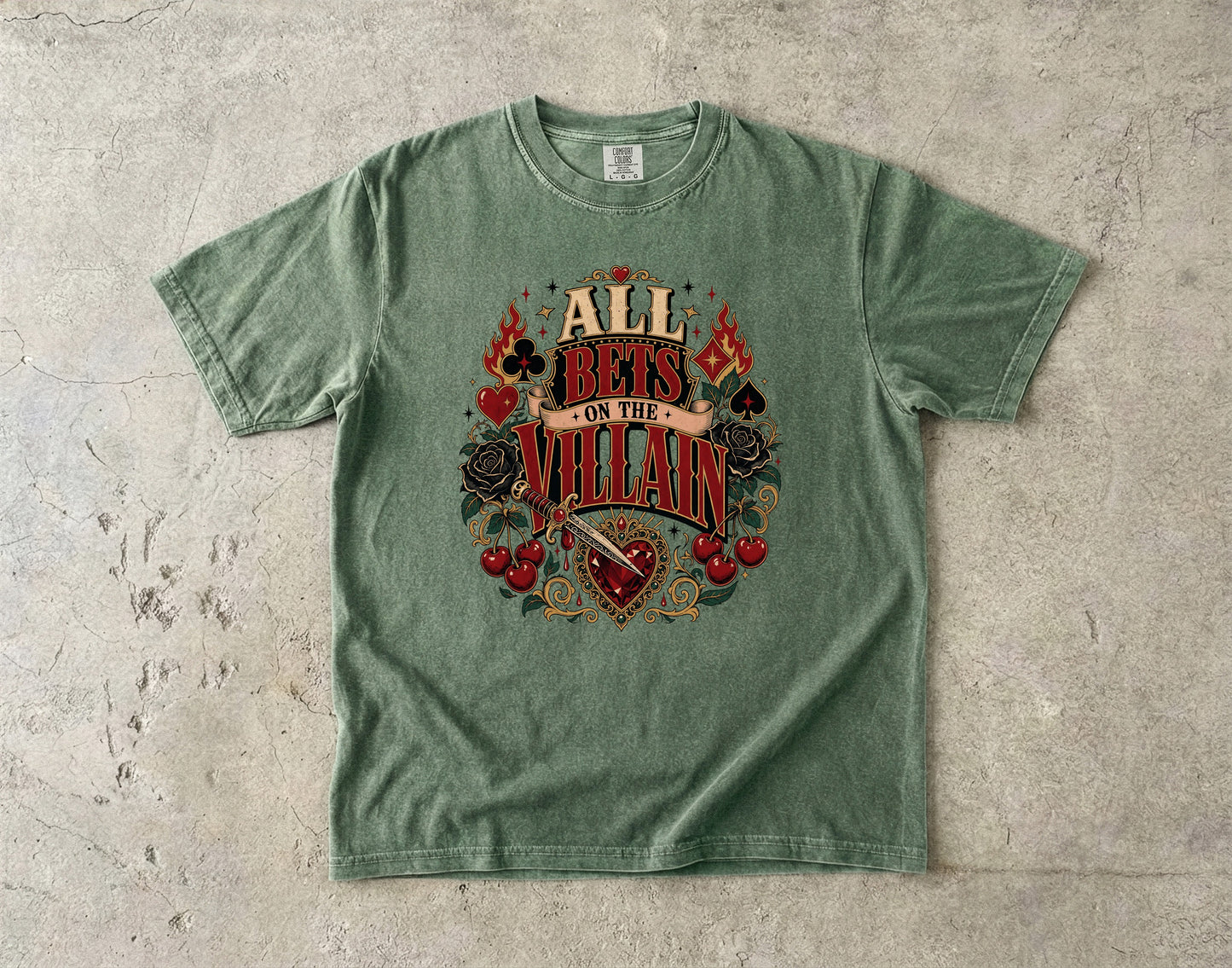 All Bets on the Villain Shirt, Dark Romance Book Lover Tee, Villain Era Graphic Shirt, BookTok Reader Gift