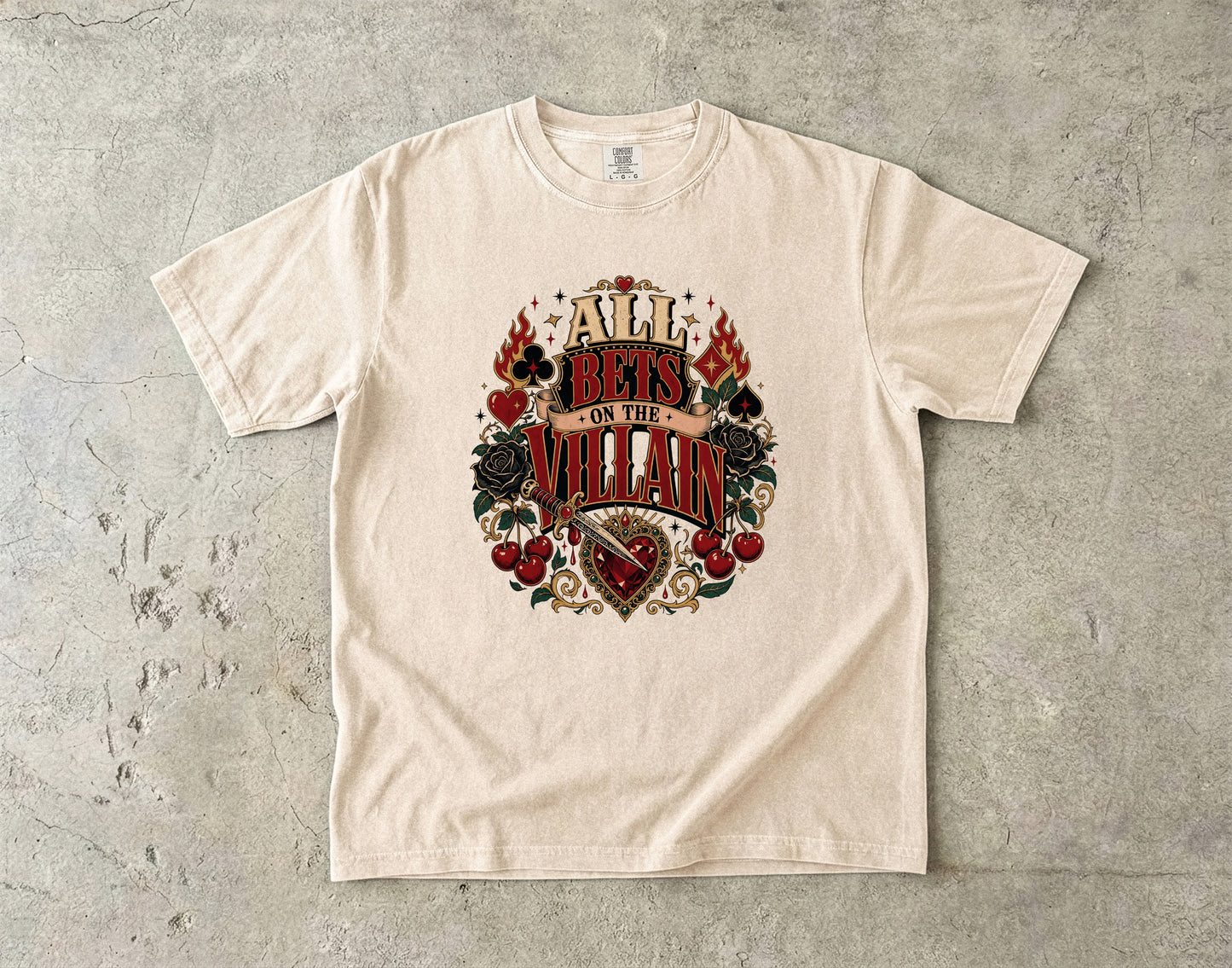 All Bets on the Villain Shirt, Dark Romance Book Lover Tee, Villain Era Graphic Shirt, BookTok Reader Gift