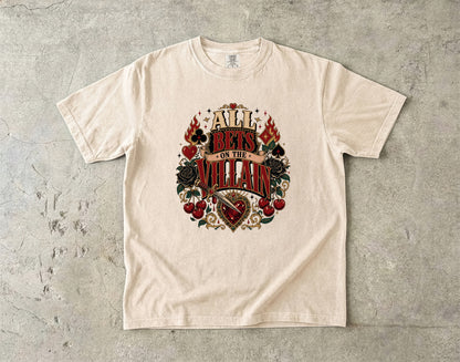All Bets on the Villain Shirt, Dark Romance Book Lover Tee, Villain Era Graphic Shirt, BookTok Reader Gift