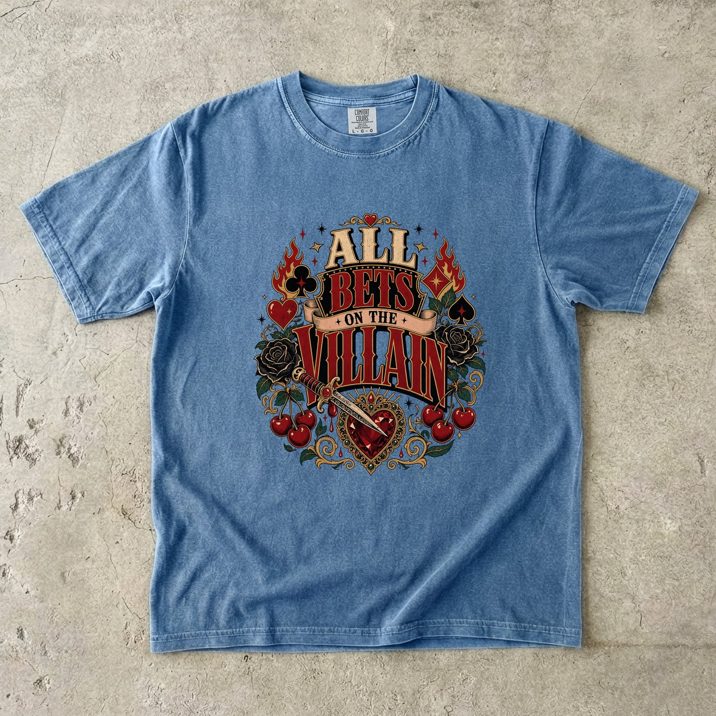 All Bets on the Villain Shirt, Dark Romance Book Lover Tee, Villain Era Graphic Shirt, BookTok Reader Gift