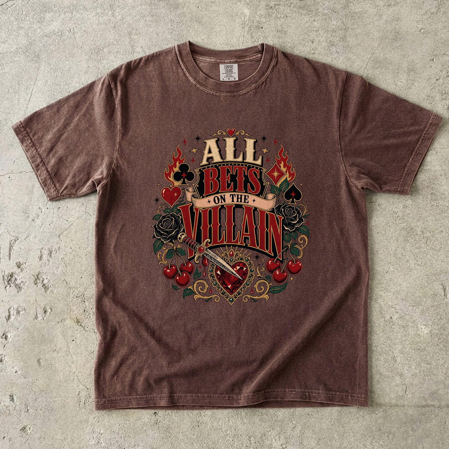 All Bets on the Villain Shirt, Dark Romance Book Lover Tee, Villain Era Graphic Shirt, BookTok Reader Gift