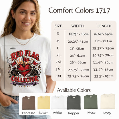 Red Flag Collector Fictional Edition Shirt, Dark Romance Reader Tee, Book Lover Shirt, Bookish Graphic Tee