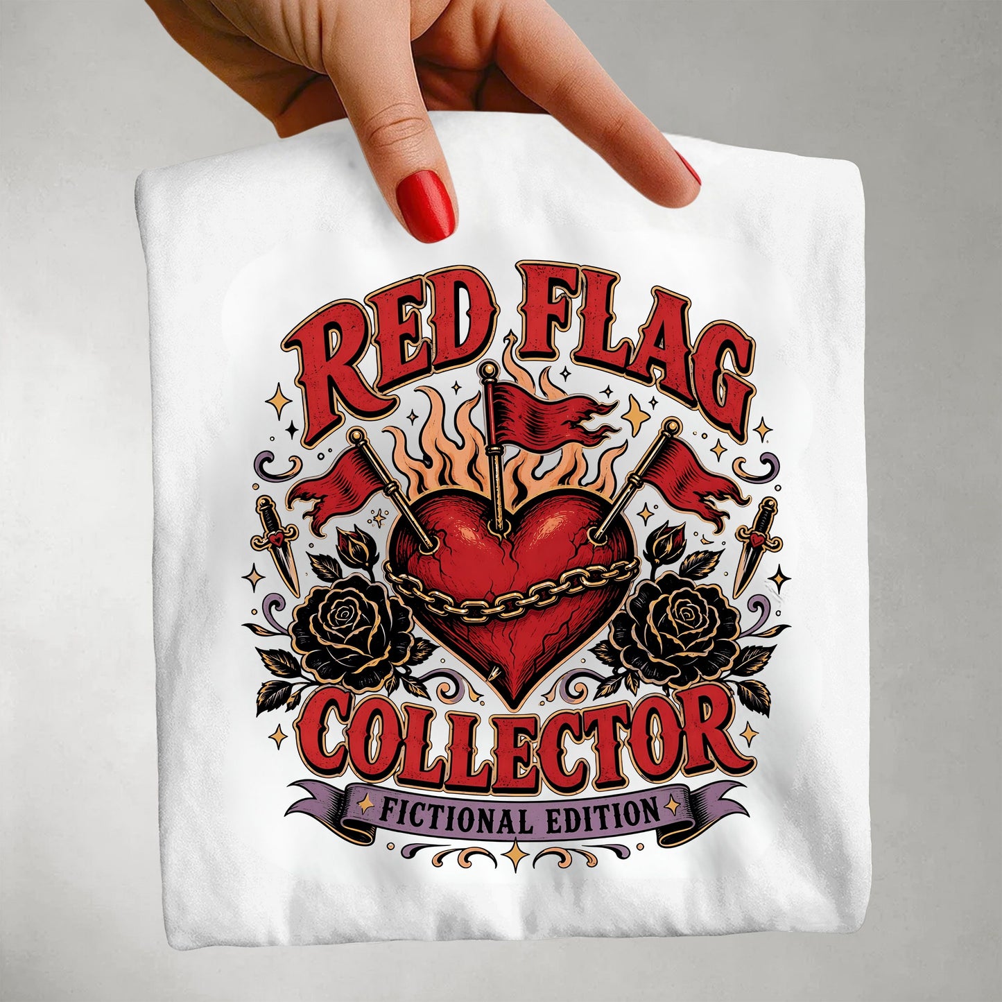 Red Flag Collector Fictional Edition Shirt, Dark Romance Reader Tee, Book Lover Shirt, Bookish Graphic Tee