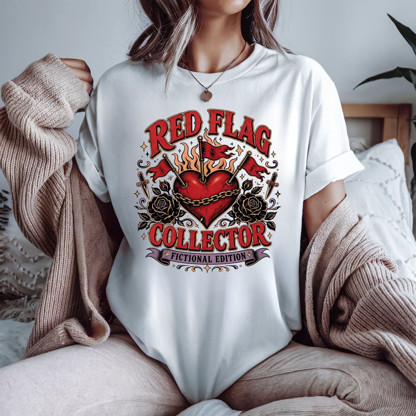 Red Flag Collector Fictional Edition Shirt, Dark Romance Reader Tee, Book Lover Shirt, Bookish Graphic Tee