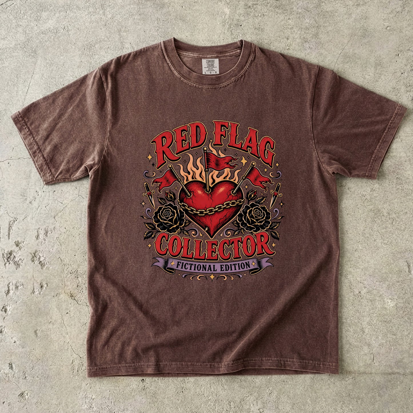 Red Flag Collector Fictional Edition Shirt, Dark Romance Reader Tee, Book Lover Shirt, Bookish Graphic Tee