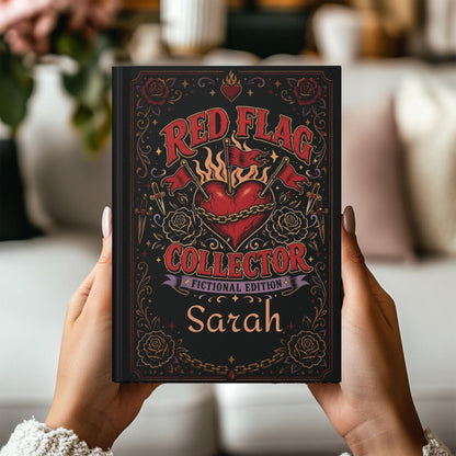 Personalized Red Flag Collector Journal, Fictional Edition Dark Romance Journal, Custom Book Lover Notebook