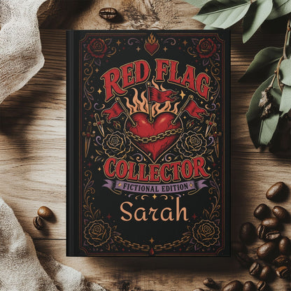Personalized Red Flag Collector Journal, Fictional Edition Dark Romance Journal, Custom Book Lover Notebook