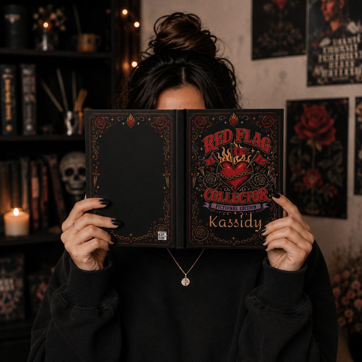 Personalized Red Flag Collector Journal, Fictional Edition Dark Romance Journal, Custom Book Lover Notebook