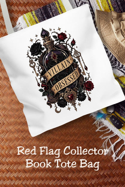 Villain Obsessed Tote Bag, Dark Romance Book Lover Bag, Romantasy Reader Tote, BookTok Gift
