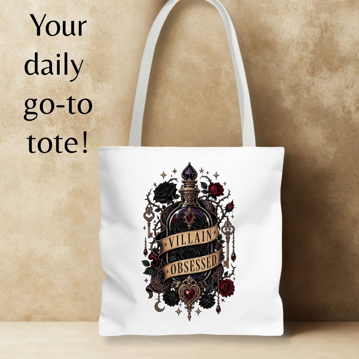 Villain Obsessed Tote Bag, Dark Romance Book Lover Bag, Romantasy Reader Tote, BookTok Gift