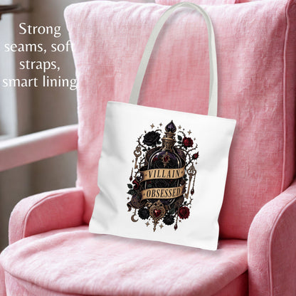 Villain Obsessed Tote Bag, Dark Romance Book Lover Bag, Romantasy Reader Tote, BookTok Gift