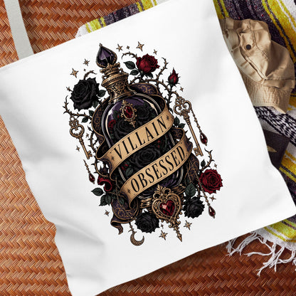 Villain Obsessed Tote Bag, Dark Romance Book Lover Bag, Romantasy Reader Tote, BookTok Gift