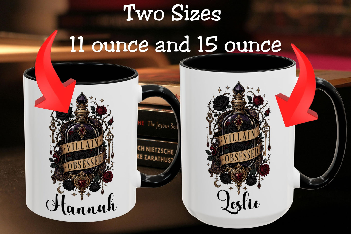 Personalized Villain Obsessed Mug, Dark Romance Reader Mug, Custom Book Lover Gift, Romantasy BookTok Mug