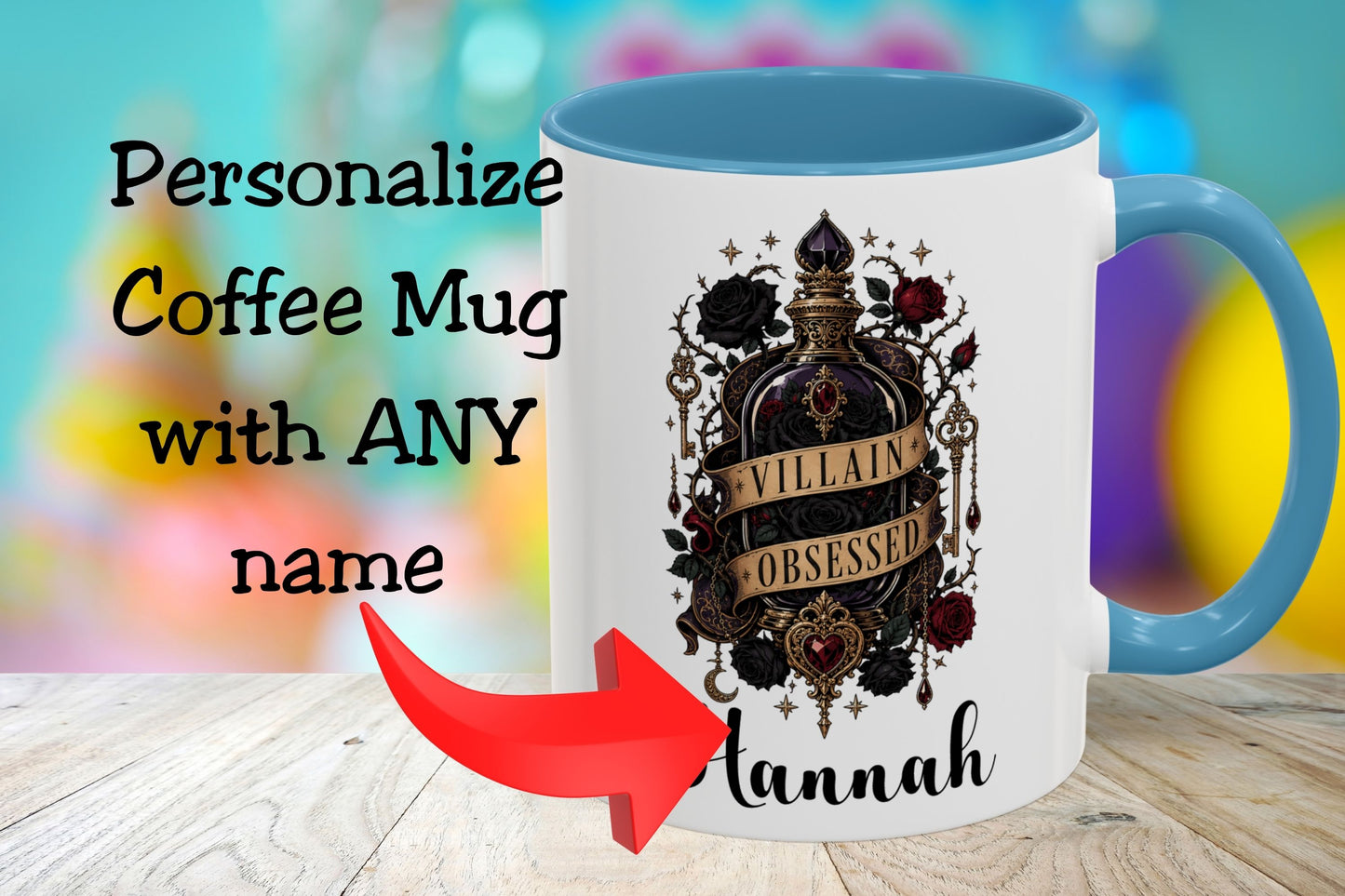 Personalized Villain Obsessed Mug, Dark Romance Reader Mug, Custom Book Lover Gift, Romantasy BookTok Mug