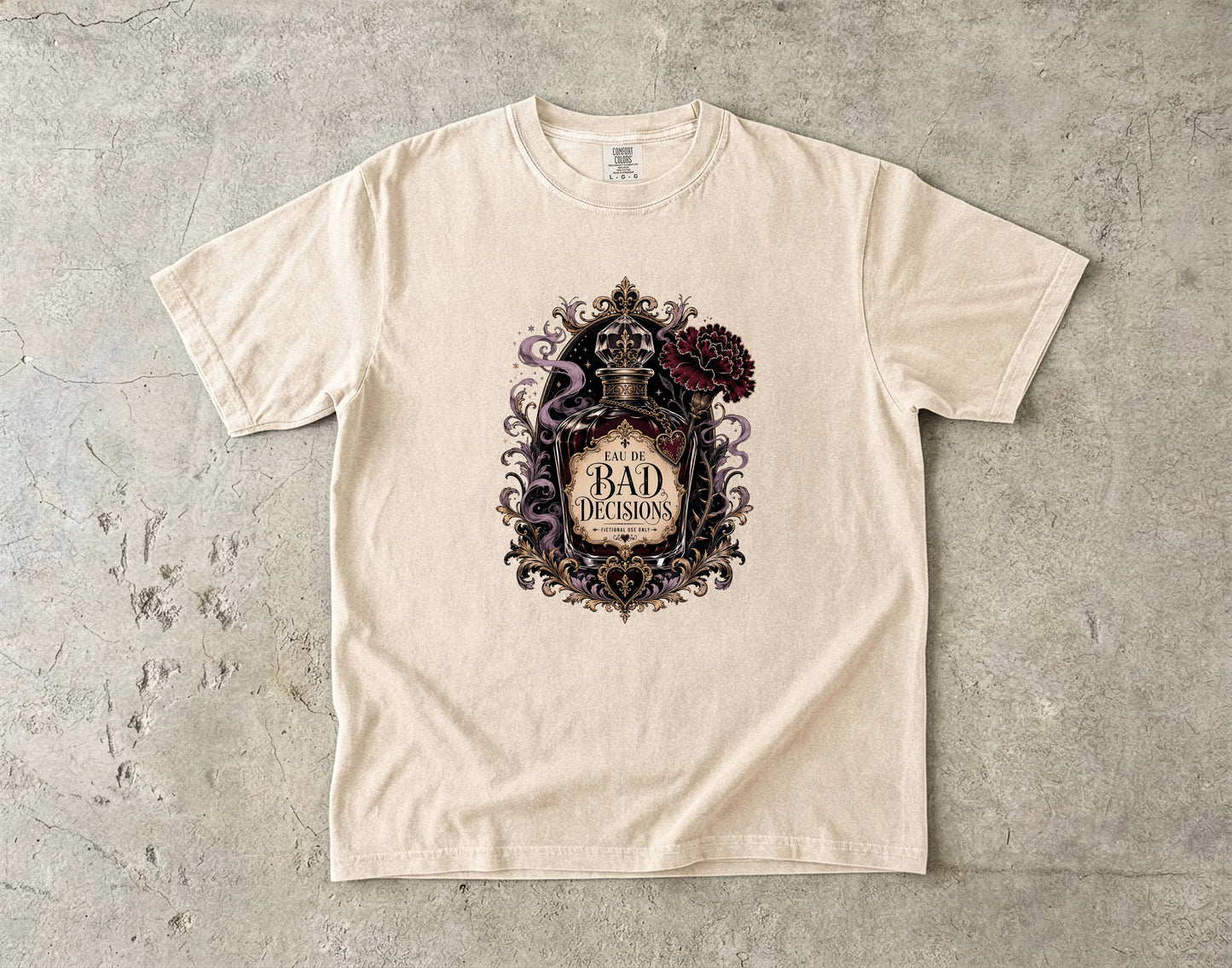 Bad Decisions Fictional Use Only Shirt, Dark Romance Reader Tee, Book Lover Graphic Shirt, Romantasy BookTok Gift