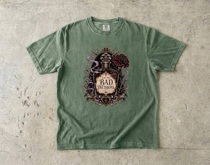 Bad Decisions Fictional Use Only Shirt, Dark Romance Reader Tee, Book Lover Graphic Shirt, Romantasy BookTok Gift