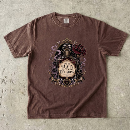 Bad Decisions Fictional Use Only Shirt, Dark Romance Reader Tee, Book Lover Graphic Shirt, Romantasy BookTok Gift